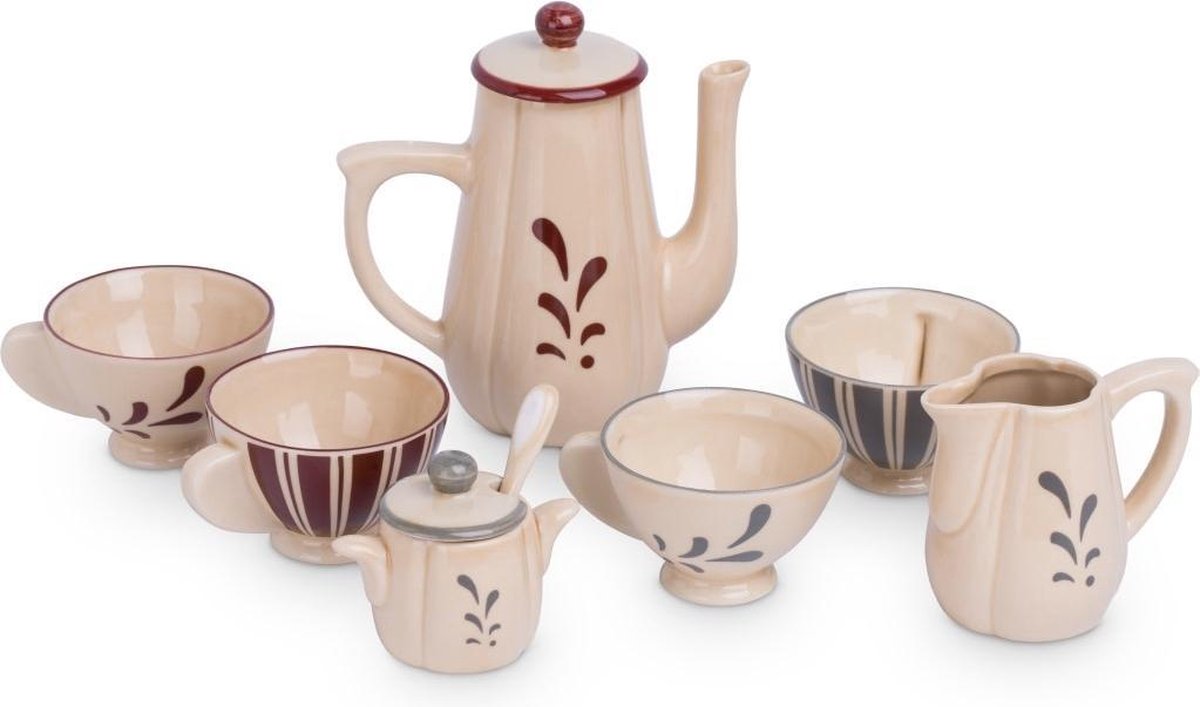 7 delig Theeset Servies 100% porselain | Konges Slojd